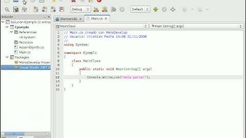 MonoDevelop - Video Tutorial de Introducción - prt1