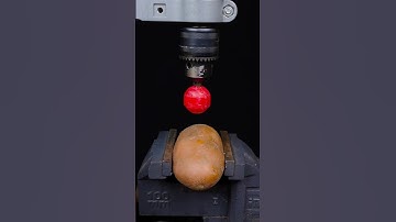 friction welding with potato and lollipop 🍭 🥔 #oddlysatisfying #experiment #satisfying #science