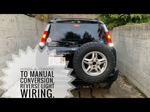 97-01 Honda CR-V how to wire reverse lights with manual transmission conversion.