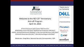 National Cryptologic Foundation 25th Anniversary Program with Former NSA Directors - 14 April 2021