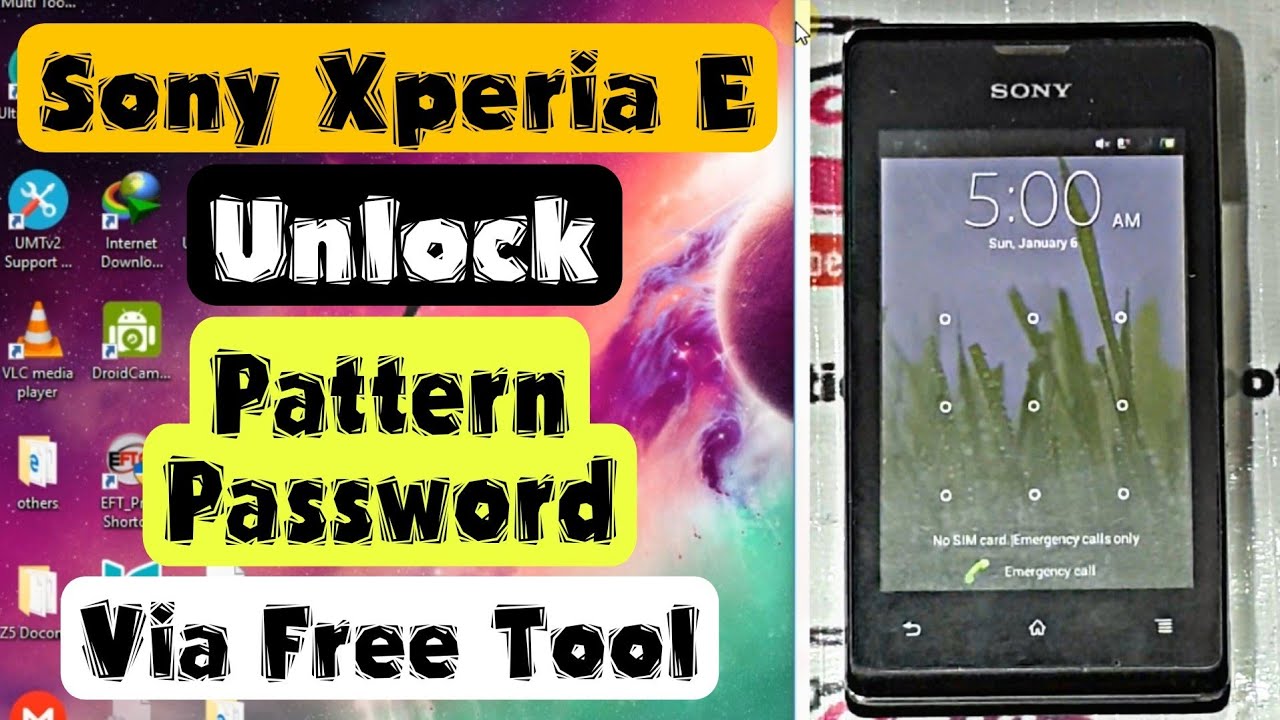 SONY Xperia E C1505 C1504 Remove All Pattern Lock , Password Via Free  Offline Flash Tool - YouTube