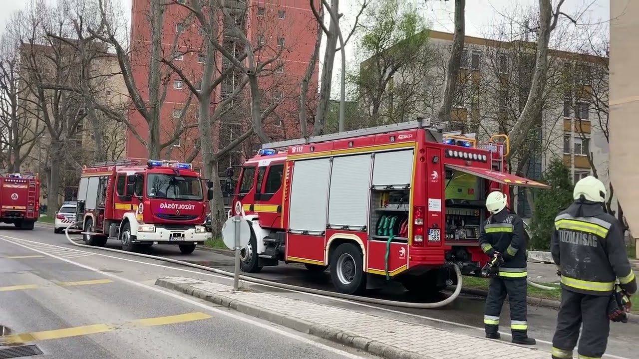Egy nyolcadik emeleti erkélyen keletkezett tűz Székesfehérváron