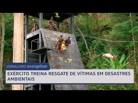 Exército treina resgate de vítimas em desastres ambientais