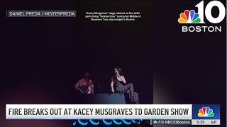 Kacey Musgraves continues Boston show as fire breaks out at TD Garden
Kacey Musgraves managed to keep her cool as a small fire broke out on stage. Kacey Musgraves continues Boston show as fire breaks out at TD Garden