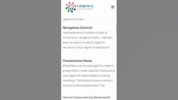 How to Create Bookmarks in Dashboard on Power Bi