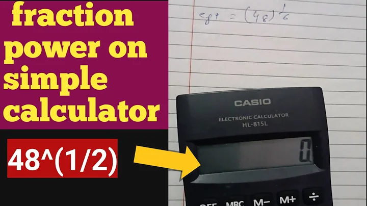 calculation of complicated power on simple calculator | fraction power on simple calculator
