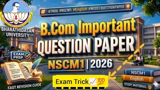 Bharathidasan University Business Organisation And Management NSCM1 Important Question l BDU Update screenshot 2