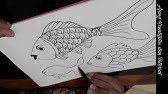 Menggambar Ragam Hias Fauna Ikan Paus Mudah Zentangle Ornamen