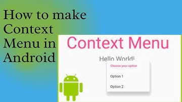 Context Menu in android| Context menu tutorial in Urdu/Hindi | How to add pop-up menu in android???