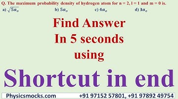 Shortcut for finding the maximum probability density of hydrogen atom