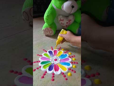 Easy Beautiful Rangoli Design ✨#shorts #short#vira