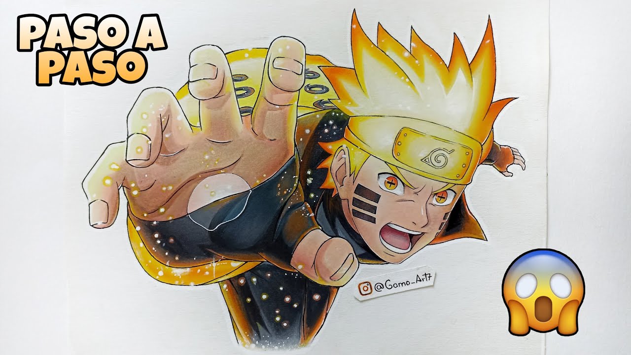 Como dibujar a NARUTO Modo Sabio de los 6 caminos Paso a Paso | How to