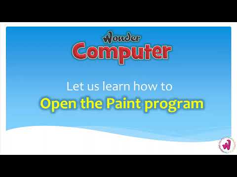 Class 1 | Ch 6 | Opening the Paint application - Wonder Computer