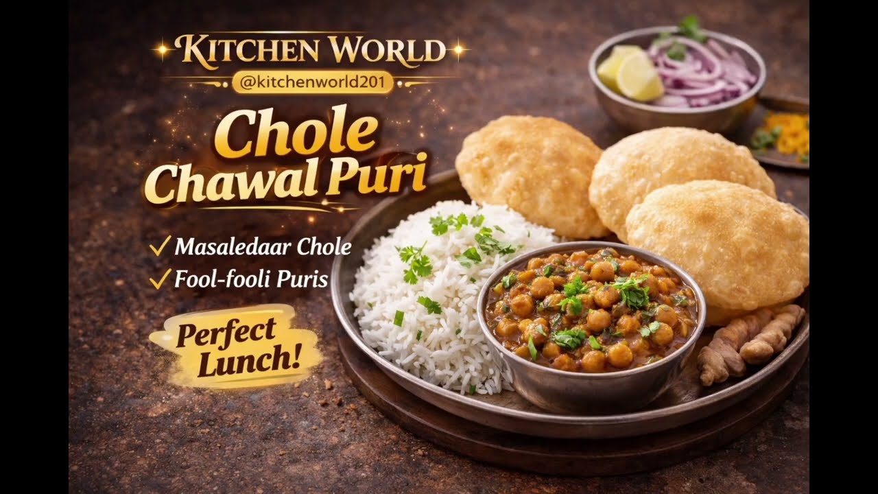 ढाबा स्टाइल छोले पूरी | Easy Chole Puri Recipe 😋#CholePuri#IndianBreakfast#DhabaStyle#EasyRecipe