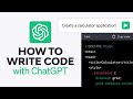 How to Write Code With ChatGPT