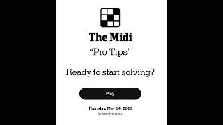 The New York Times Midi Crossword 14/05/2026