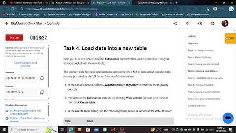 BigQuery: Qwik Start - Console