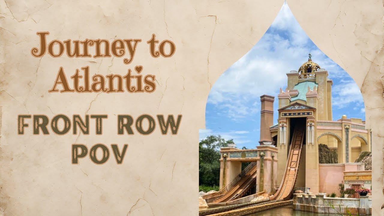 Front Row POV: Journey to Atlantis - Full Ride Experience at SeaWorld Orlando!