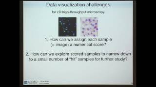 Data Viz for 2D High-Throughput Microscopy (2010) Anne Carpenter