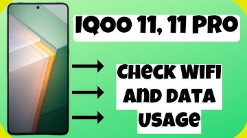 IQOO 11, 11 Pro Check Wifi and Data Usage || Data usage setting || How to check daily data usage