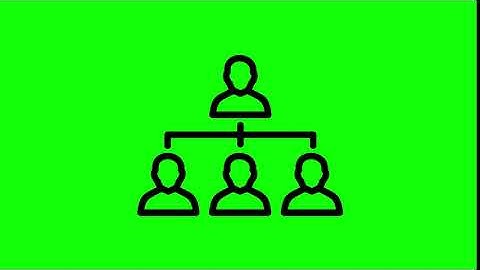 Animated Organization Icon on Green Screen With Pop-up Sound