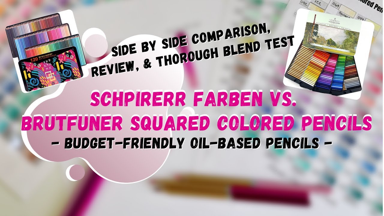 SCHPIEREER FARBEN VS. BRUTFUNER SQUARED COLORED PENCILS | Comparison & Blend Test | Which is Better?