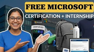 Microsoft FREE Course ke Saath Internship 😍 | 2026 Batch Apply Now