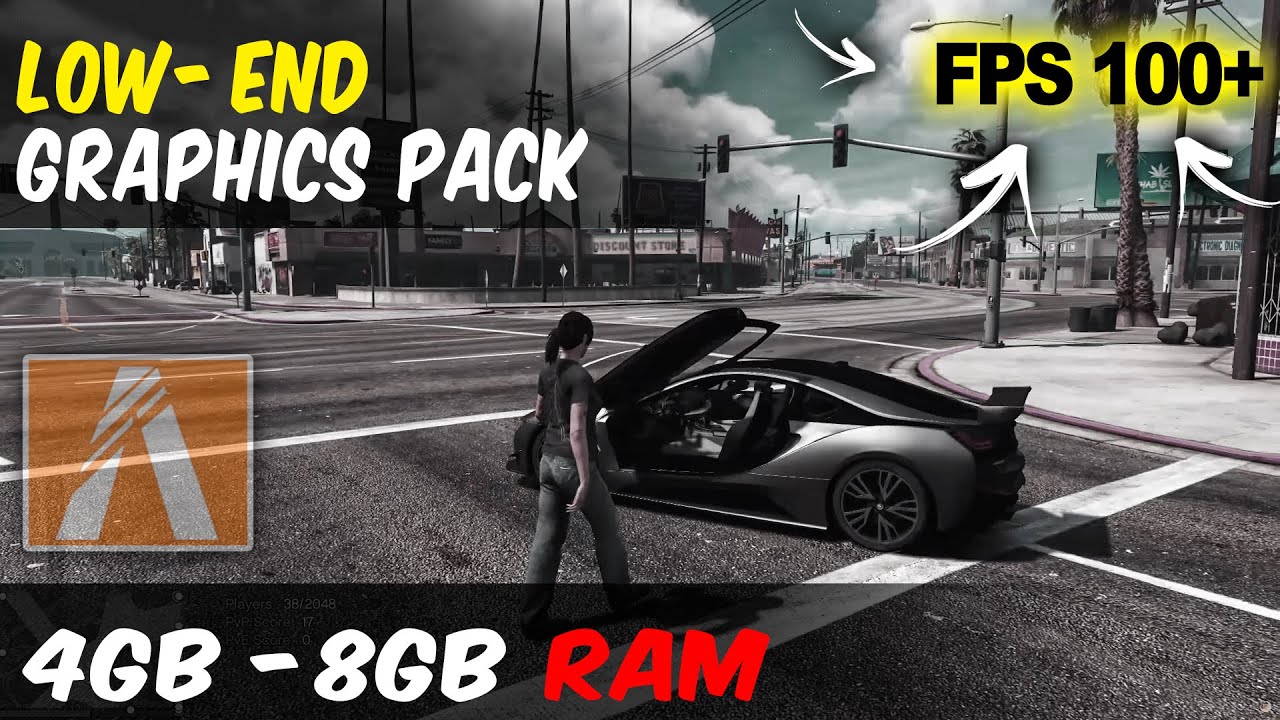 FiveM Лучший графический пакет начального уровня 🎮 Получите огромный прирост FPS на ПК с 4–8 ГБ ОЗУ!