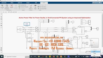 Active Power Filter for Power Quality in Grid Connected PV System using an Improved optimization