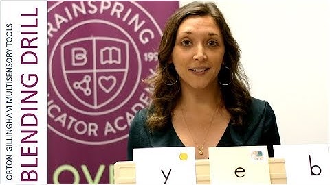 Helpful Hints: THE BLENDING DRILL - Orton-Gillingham Multisensory Tools