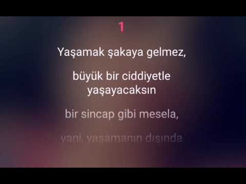 Karaoke şiirler Nazım Hikmet Yaşamaya Dair