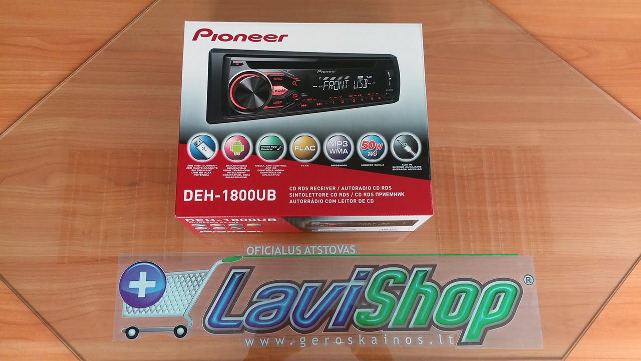 Unboxing Pioneer DEH-1800UB Car Stereo - New 2016 USB, Aux In, CD RDS Receiver YouTube