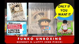 Funko Pop Unboxing and Review: One Piece - Luffy  (2023 Fall Convention, LE, Wanted Poster)