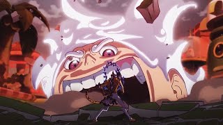 Luffy Gear 5 uses Dawn Rocket against Rob Lucci (English sub)