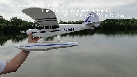 Hobbyzone Super Cub Flight With Custom Water Rudder