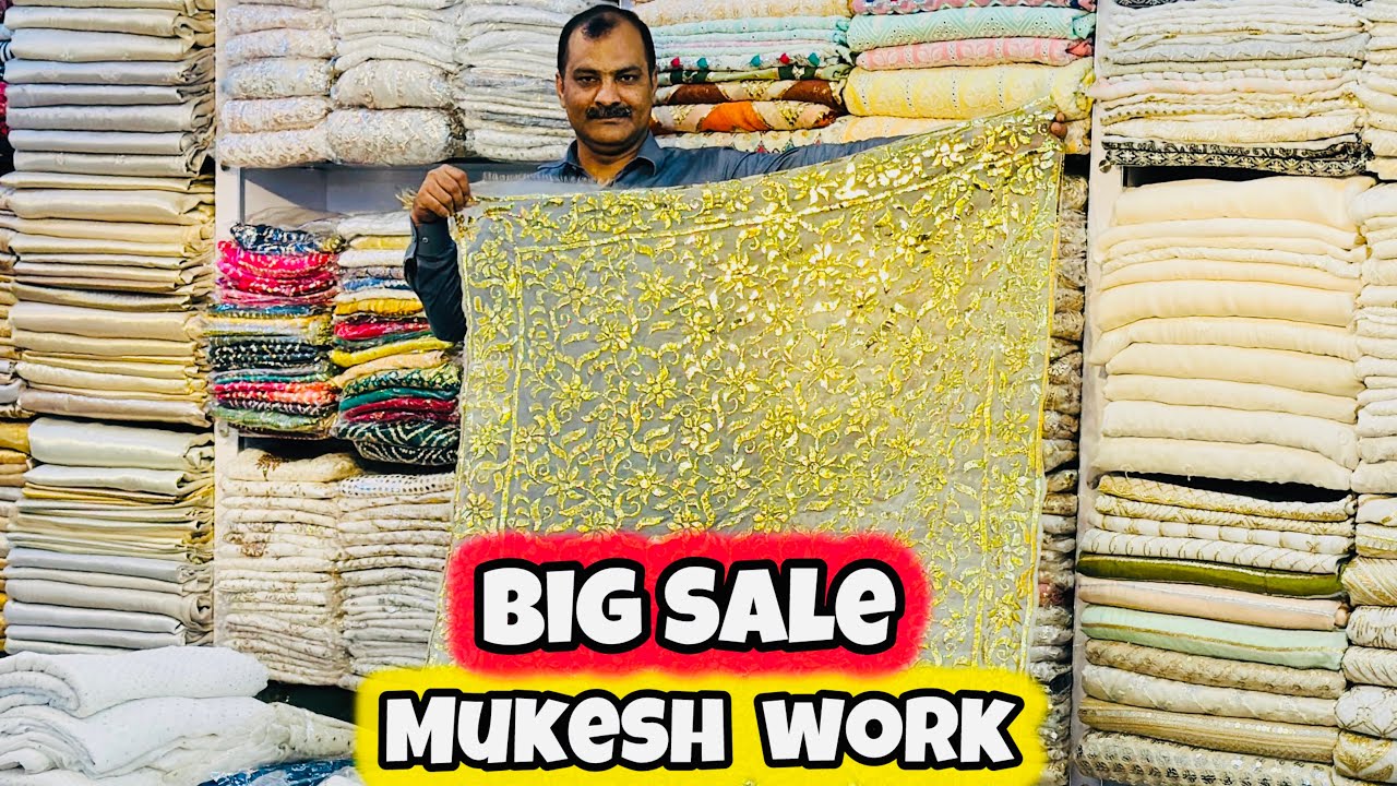Grand Sale Mukesh Work Suit🌸Mukesh Work Dupatta🌼Bridal Fancy Dress 2025🌺Gota Work Bridal Shawl Sale