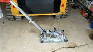 Cutting Control Joints in Concrete with a Skil Medusaw Walk Behind