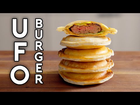 How to Make the UFO Burger from Korea  Street Food with Senpai