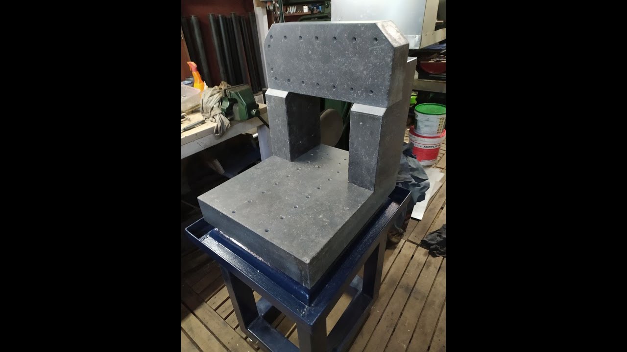 DIY Precision Black Granite CNC Machine from scrap. Part2 - Lapping, Grinding and drilling holes.