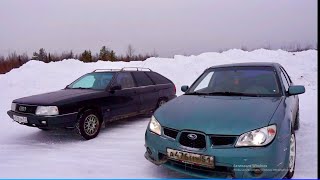 Audi quattro против полного привода Subaru.