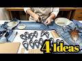 Rustic Mirror Craft from Recycled Jeans & Feathers || 4 Ideas for Room decoration