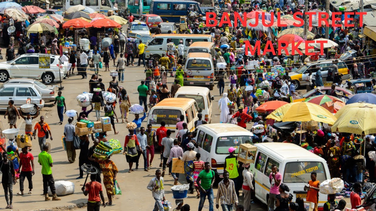 Street Market in Banjul , Gambia