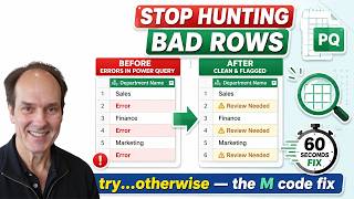 STOP Hunting Bad Rows in Power Query try…otherwise Fix!