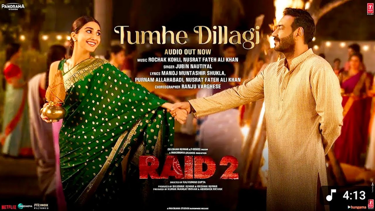 RAID 2: Tumhe Dillagi (Audio) | Ajay Devgn |Jubin Nautiyal | Rochak Kohli, NFAK, ManojM, Purnam A