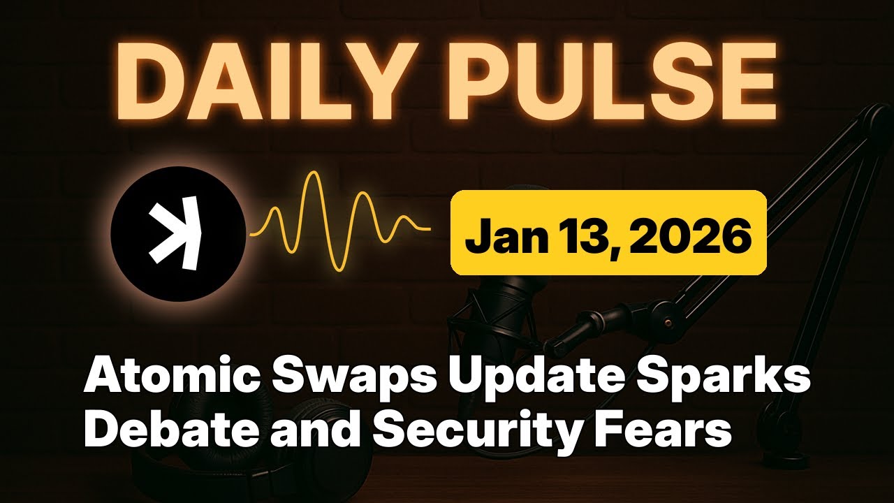 Kaspa Daily (Jan 13) - Atomic Swaps Update Sparks Debate and Security Fears