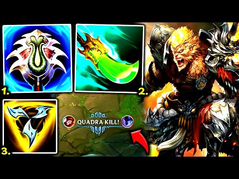 WUKONG TOP IS YOUR NEW 1V9 TICKET TO HIGH-ELO! (QUADRA KILL) - S14 Wukong TOP Gameplay Guide