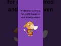 Practise Video 34 (3 digit numbers)