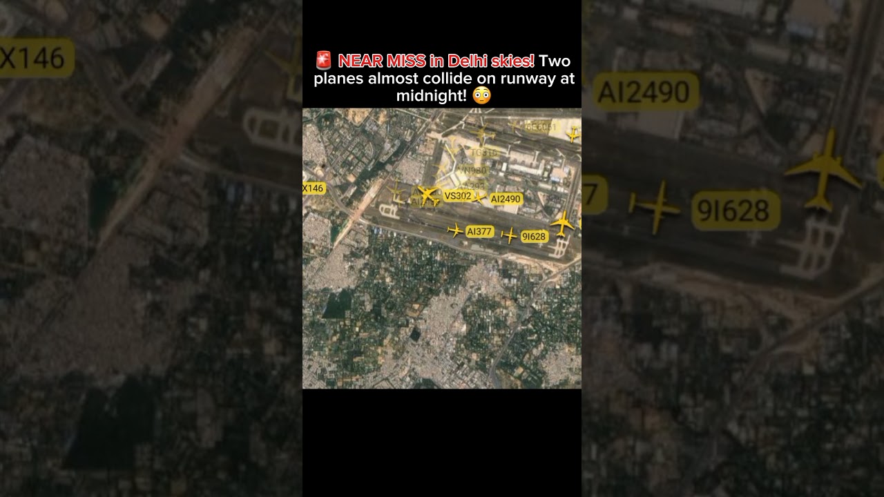 Near-Miss at Delhi Airport! SWISS A330 forced to go-around after runway occupied! 🛑🛬