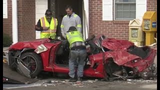 VIDEO: Aftermath as Porsche taken out of 2nd floor following crash