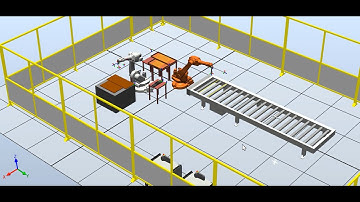 Simulación en RobotStudio de planta con robots ABB - Proceso de fabricación de flautas